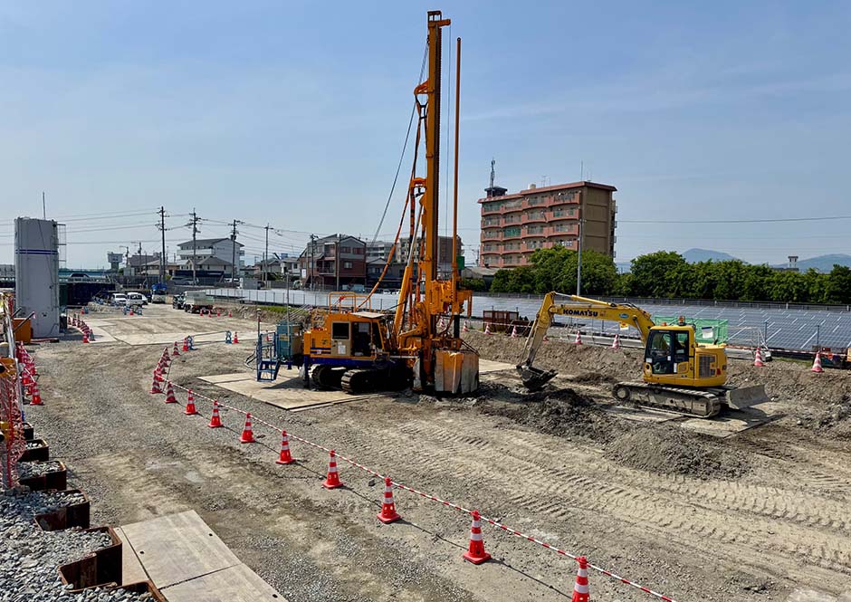 地盤改良工　スラリー攪拌